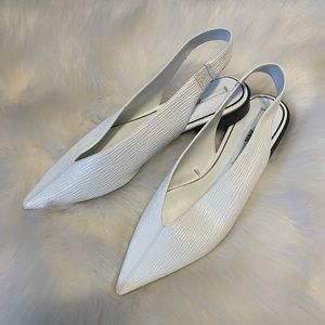 Zara white flats shoes